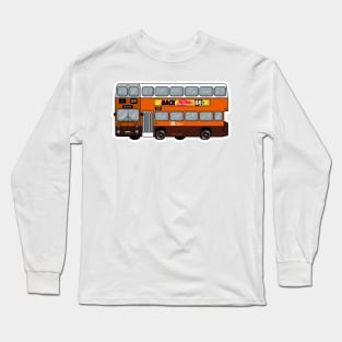 Greater Manchester Transport orange 1980s-1990s bus flux system Long Sleeve T-Shirt